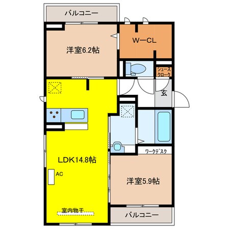 ローザセレスト　Ⅰの物件間取画像